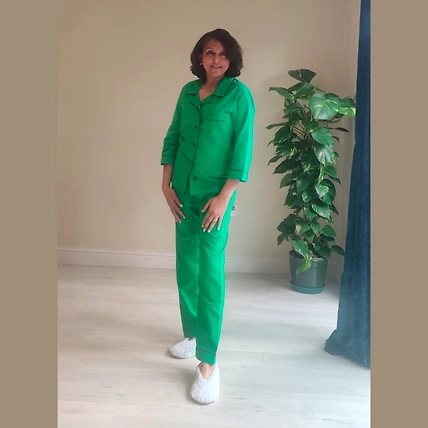 Solid Green PJ Set-12423844