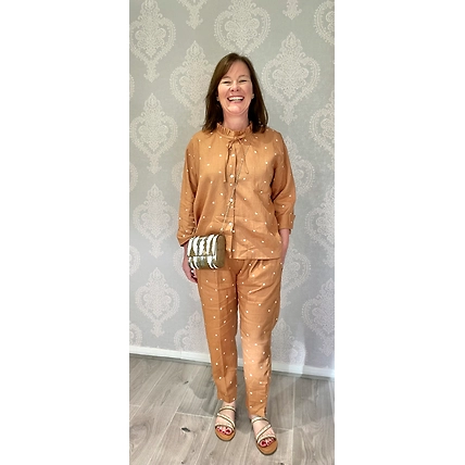 Polka Linen Co-ord Set-12423882