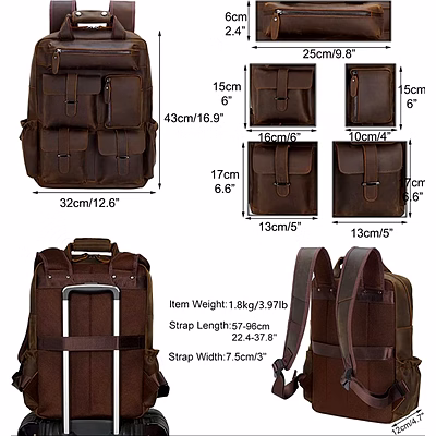 leather backpack bag