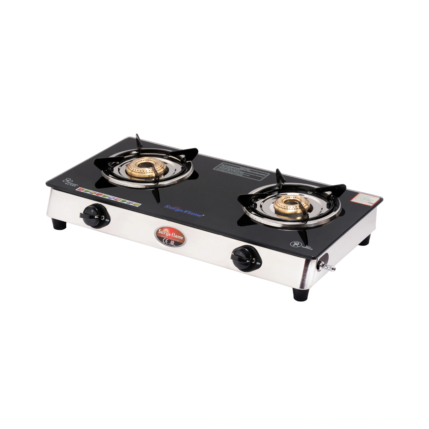 SF LPG Stove 2B Classic BLK GLASS SS BODY-SSCooktop-1060