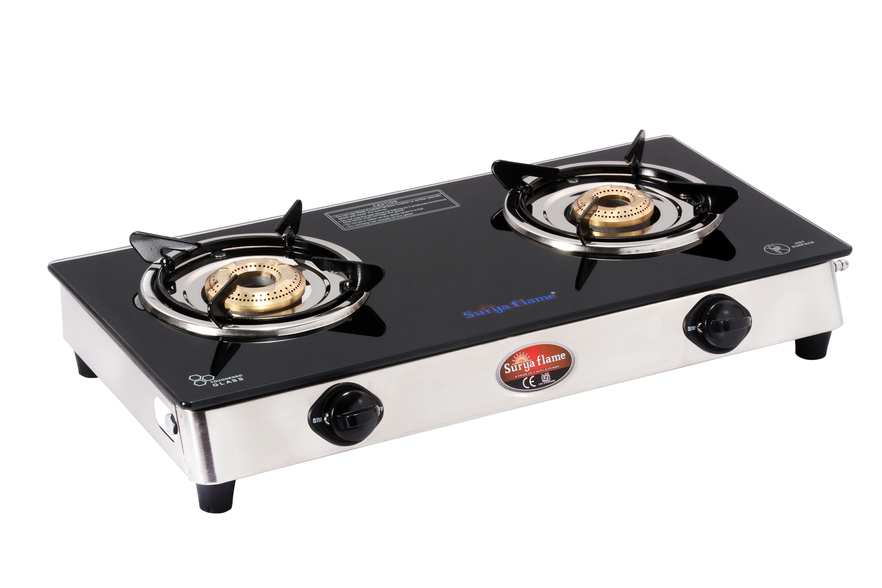 SF LPG Stove 2B Classic BLK GLASS SS BODY-2