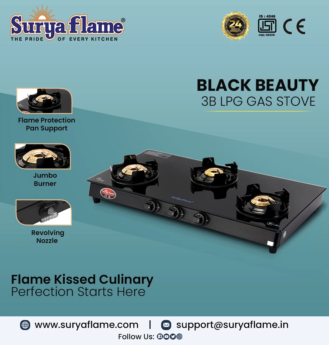 SF LPG Stove 3B Black Beauty MS NA-4