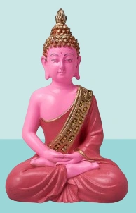 Pink Fiber Buddha Idol-12513100