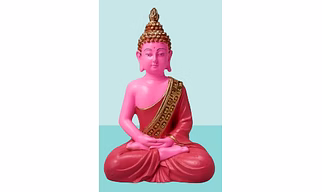Pink Fiber Buddha Idol