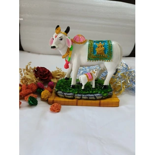 Multi-Colored Fibre Nandi Idol