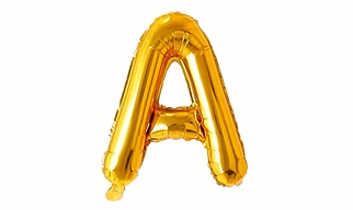 "A" Letter Golden Alphabet Balloon