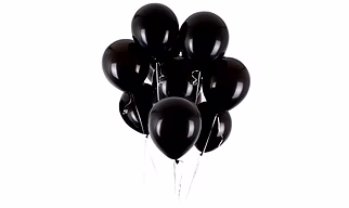 Black Metallic Rubber Balloons 1.5 Gm Pack Of 50 Pc
