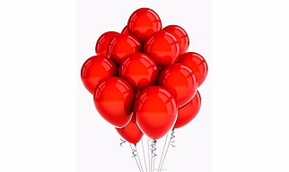 Red Metallic Rubber Balloons 1.5 Gm Pack Of 50 Pc    Per Packet