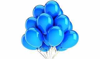 Blue Metallic Rubber Balloons 1.5 Gm Pack of 50 Pc