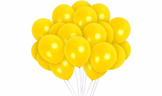 Yellow Metallic Rubber Balloons 1.5 Gm Pack of 50 Pc