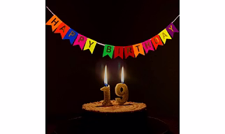 Happy Birthday Banner Multi Colour Neon