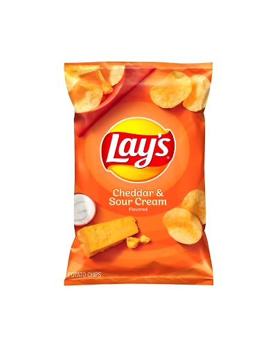 Lays Cheddar &amp; Sour Cream Potato Chips 170g-SNA-Lay-0207-s170g