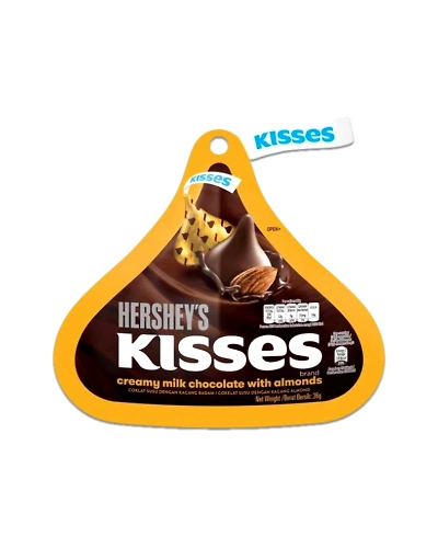Hershey's Kisses Creamy Milk Chocolate with Almonds 36g-SNA-Her-0520-lmonds36g