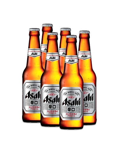 Asahi Super Dry Japanese Beer in Bottle 330ml 6-Pack-BRB-Asa-0145-6-Pack