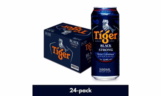 Tiger Black Strong Beer in Can 500mL 24-Pack
