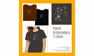 Hand Embroidery Feminine t-shirt