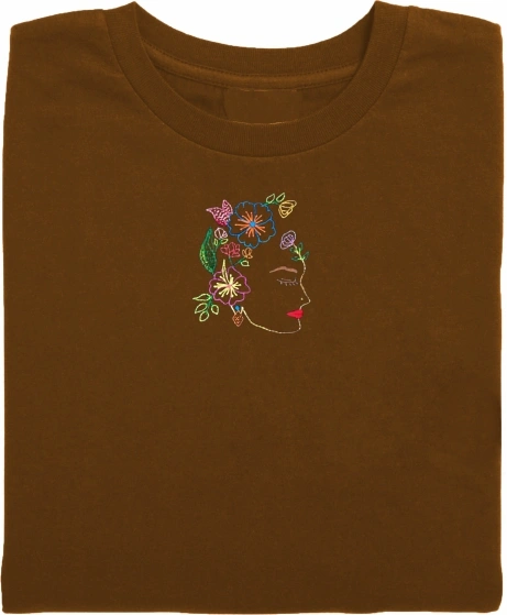 Hand Embroidery Feminine t-shirt-2