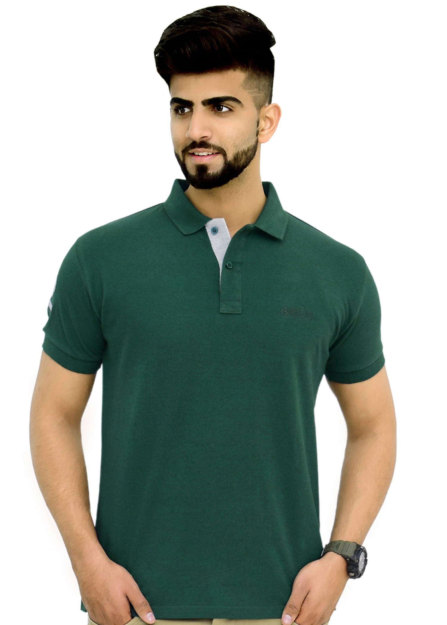 Men's Cotton Blend Half Sleeve Regular fit Comfortable Polo Neck T-Shirt-4