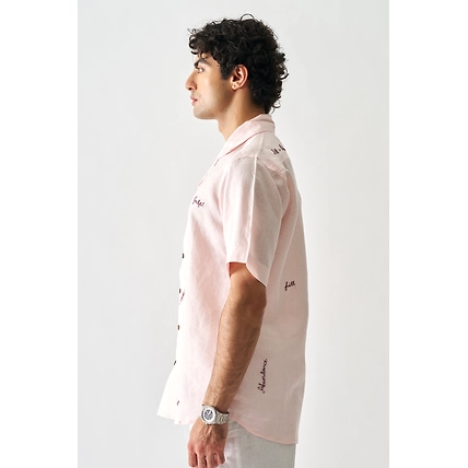 11 : 11 - Hand Embroidered Unisex Linen Shirt-2