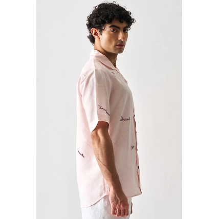 11 : 11 - Hand Embroidered Unisex Linen Shirt-3