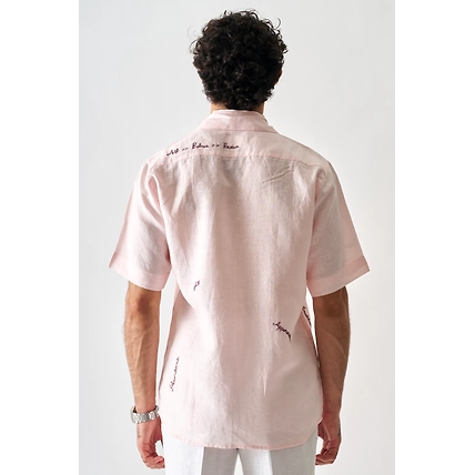 11 : 11 - Hand Embroidered Unisex Linen Shirt-4