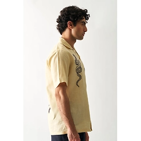 Venomous Aesthetic - Hand Embroidered Unisex Linen Shirt