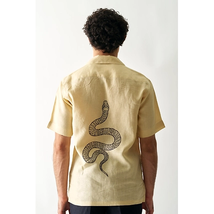 Venomous Aesthetic - Hand Embroidered Unisex Linen Shirt-2