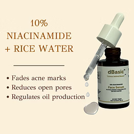 dbasic 10% niacinamide serum with rice water