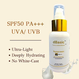 dbasic spf 50 pa+++ with shea butter