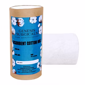 Genesis Surgicals Absorbent Pure Cotton Wool Roll for Baby care | Toner application | Very Soft Cotton for cleaning Wound's | Cosmetic purpose (500gms)