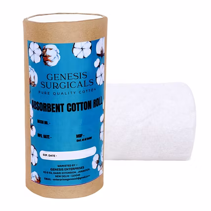 Genesis Surgicals Absorbent Pure Cotton Wool Roll for Baby care | Toner application | Very Soft Cott-12390827