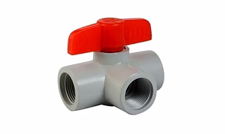 Solid Threeway Ball Valve