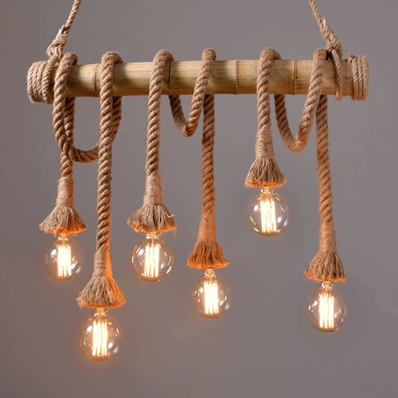 Rustic Vibes Rope Chandelier-1