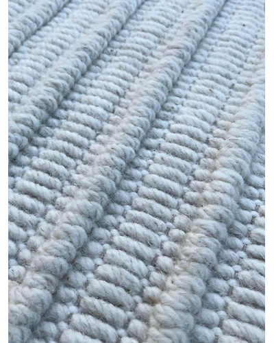 WHITE POLYSTER HAND MADE RUGS-1