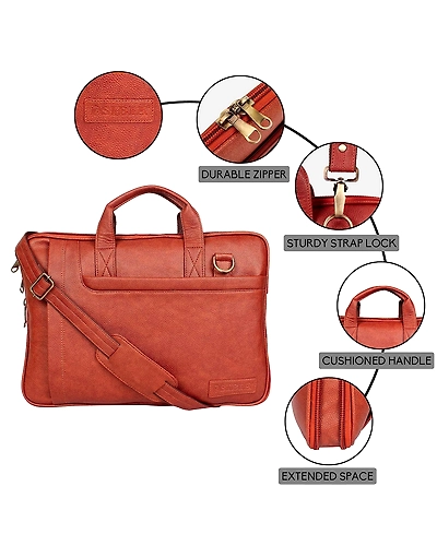 Premium Dove(LOB23-00023) Leather Laptop Bag-2