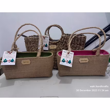 Abaca handbag with lining-951197-c98f59e2