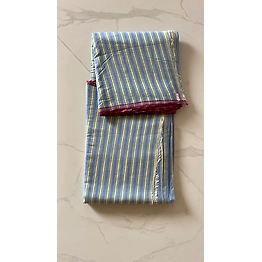 Handloom checks and stripes premium luxury cotton fabric