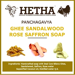 Hetha Ghee Sandalwood Rose Saffron Soap