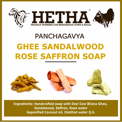 ghee sandalwood rose saffron soap