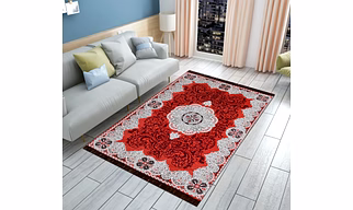 Orange Jute Chenille Carpet