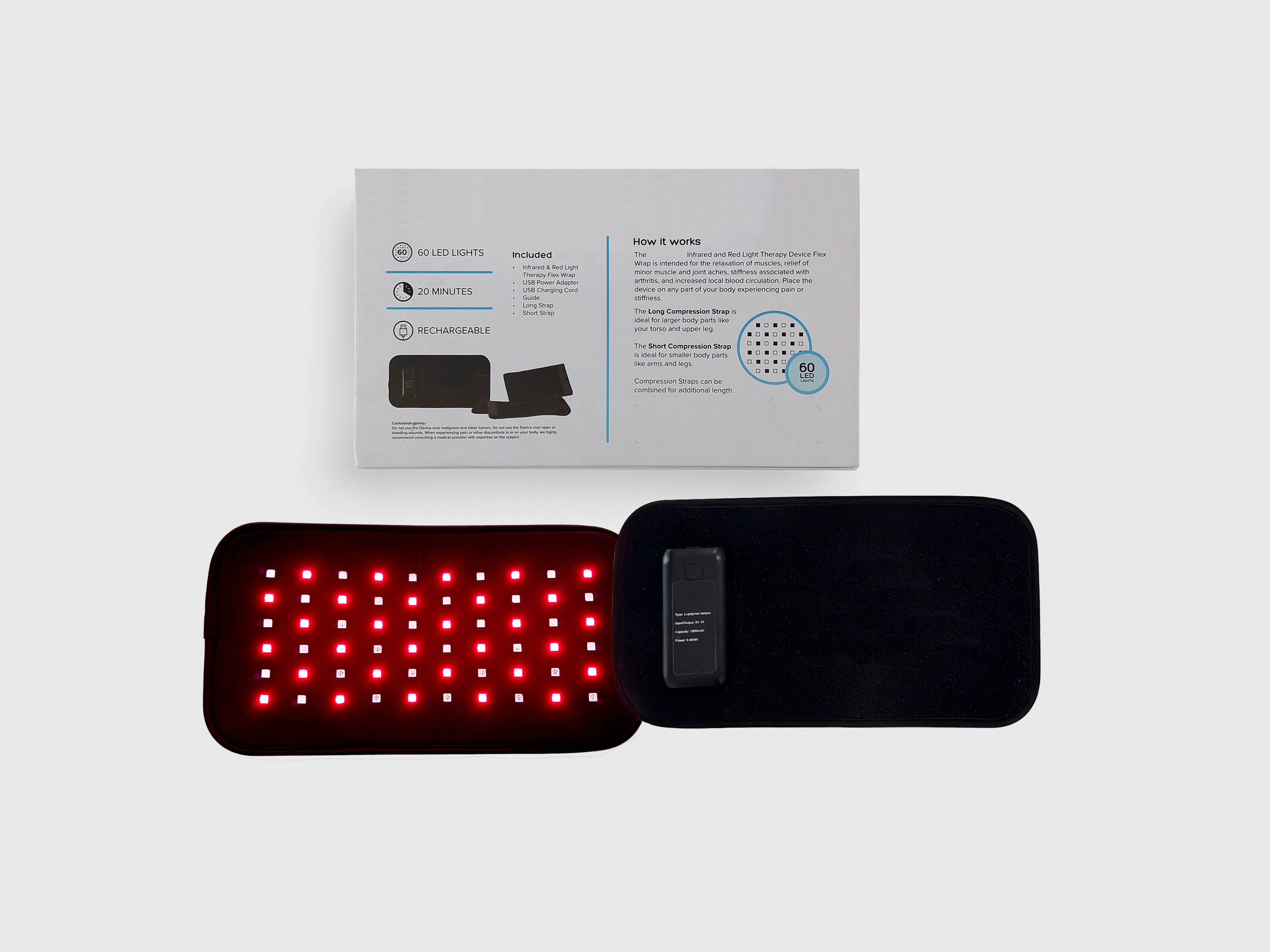 LED Red Infrared Pain Relief Wraps-12420424