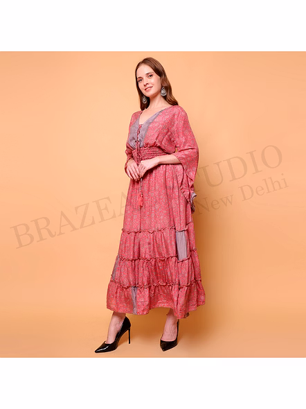 Brazeal Studio Coral Pink Boho Maxi Dress All Size Available Global Buyer Importer-2