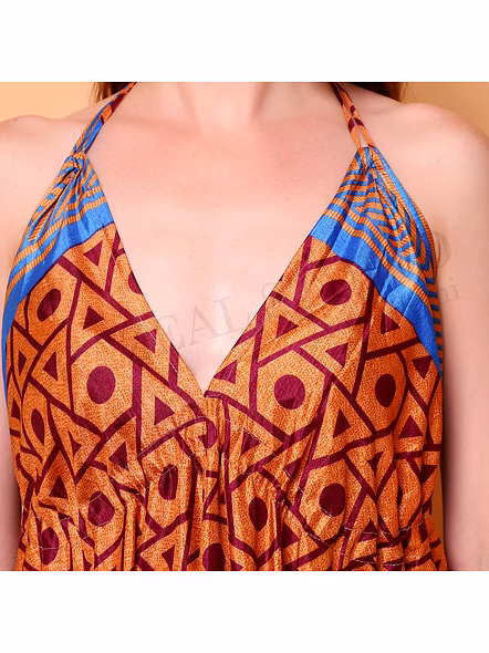 Brazeal Studio Brown Printed Halter Maxi Dress All Size Available Global Buyer Importer-4