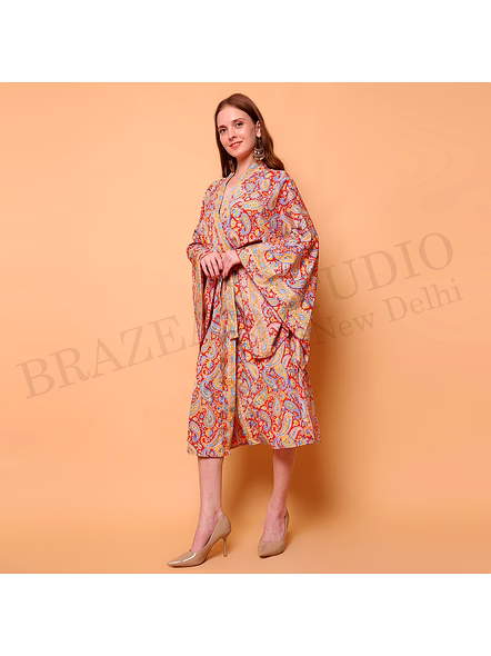 Brazeal Studio Red Paisley Kimono Dress All Size Available Global Buyer Importer