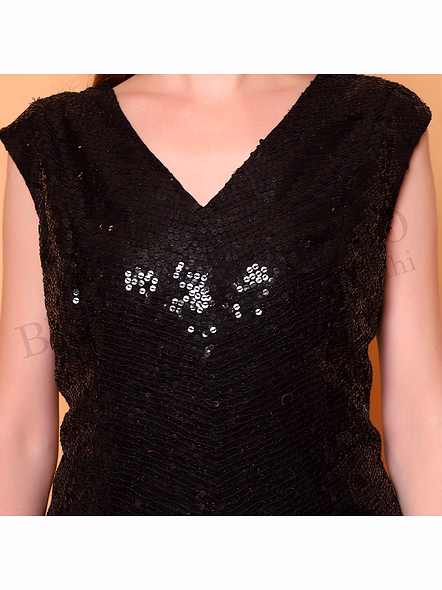 Brazeal Studio, Dresse, Black With Sequin Embellishment, Party Dress / Evening Dress-3