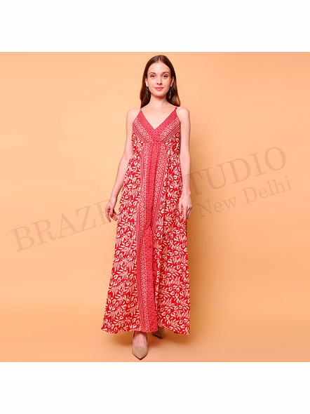 Brazeal Studio Red Printed Maxi Dress All Size Available Global Buyer Importer Dresses