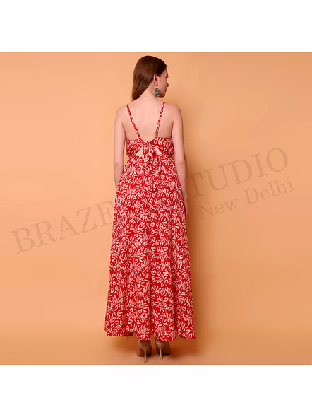 Brazeal Studio Red Printed Maxi Dress All Size Available Global Buyer Importer Dresses-4