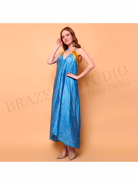 Brazeal Studio Blue Printed Maxi Dress All Size Available Global Buyer Importer Dresses