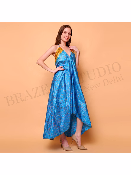 Brazeal Studio Blue Printed Maxi Dress All Size Available Global Buyer Importer Dresses-2
