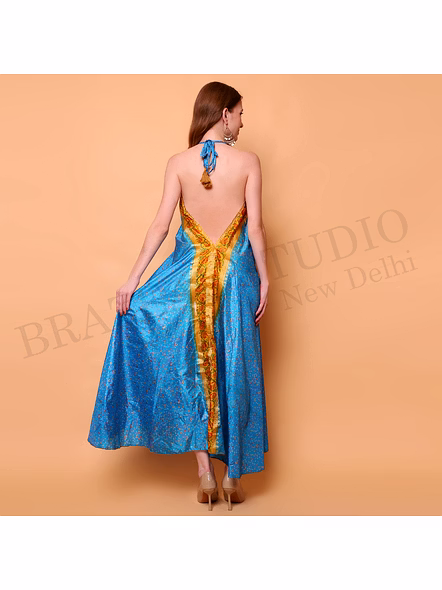 Brazeal Studio Blue Printed Maxi Dress All Size Available Global Buyer Importer Dresses-4